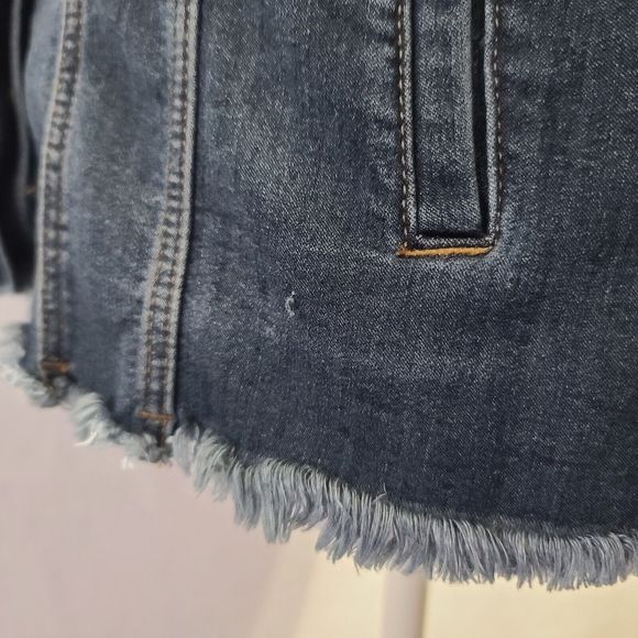 Liverpool Los Angeles Distressed Denim Jacket Women's Size Large Blue - Picture 11 of 12